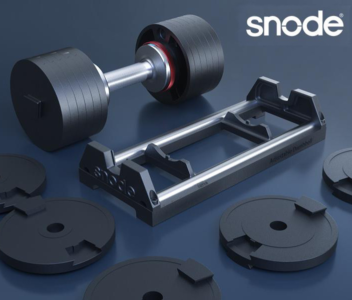 Snode AD50 Adjustable Dumbbells - PAIR (8 to 50 lbs)