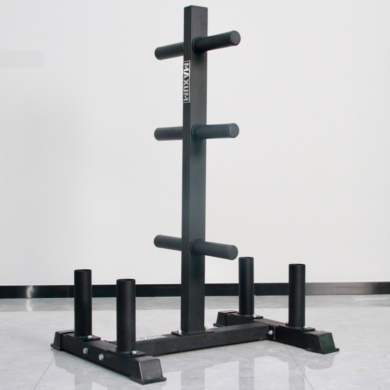 MAXUM Weight Plate Tree 4 Bar Holder MAXUM fitness Home Gym Fitness