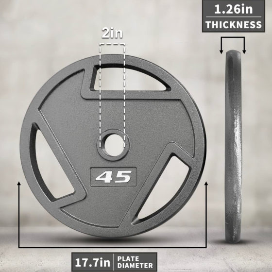 Cast Iron Grip Olympic Weight Plates MAXUM Fitness