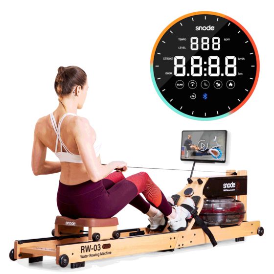 Snode Rowing Machine Snode Water + Digital Resistance Home Rowing Machine | MAXUM Fitness