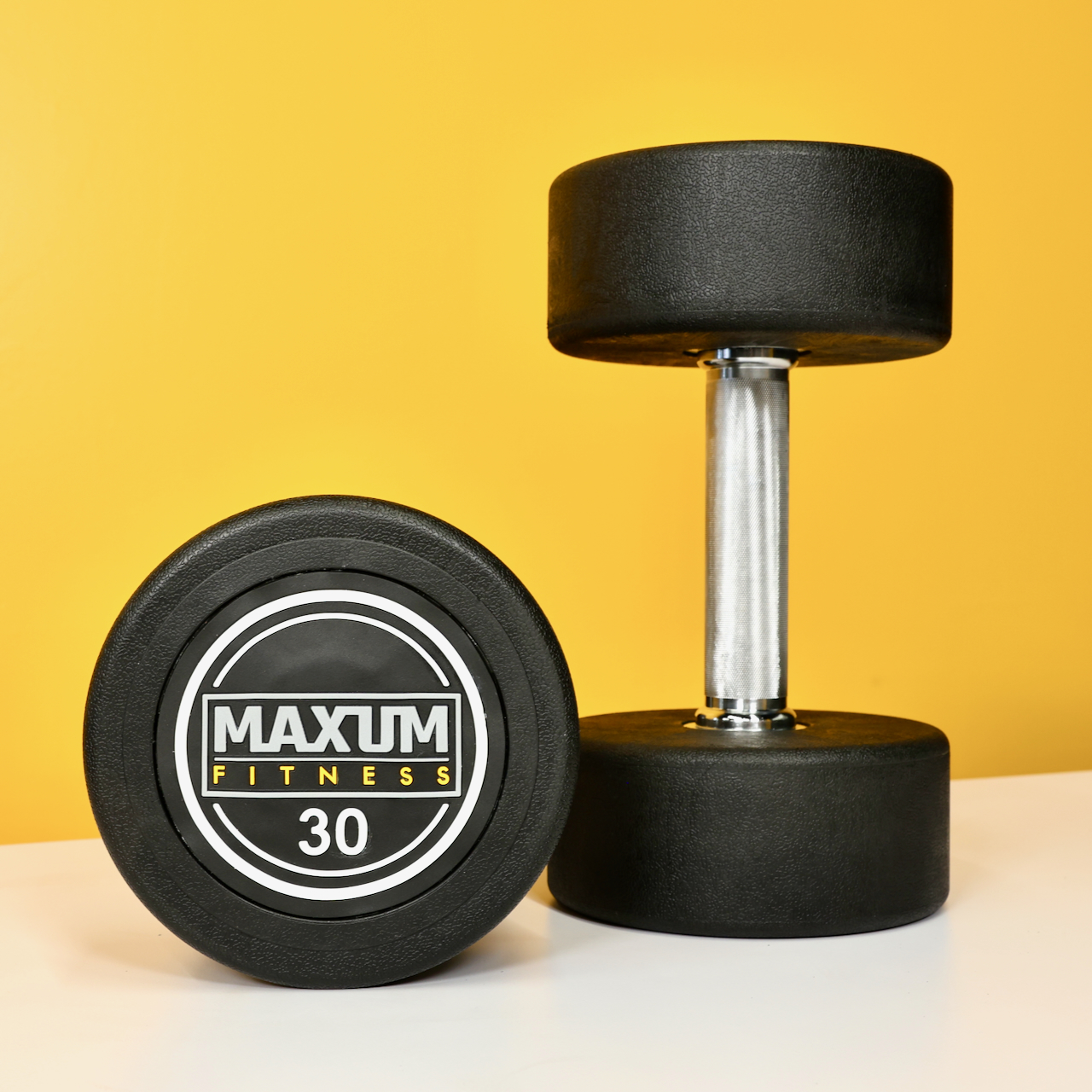 MAXUM fitness Round Urethane Dumbbells – 1