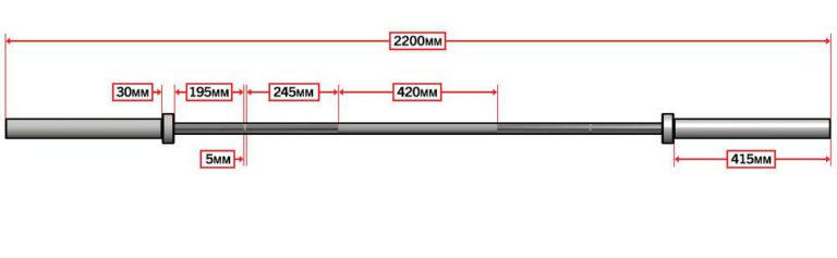MAXUM 7 ft Hard Chrome Olympic Barbell - 1000 lb Capacity