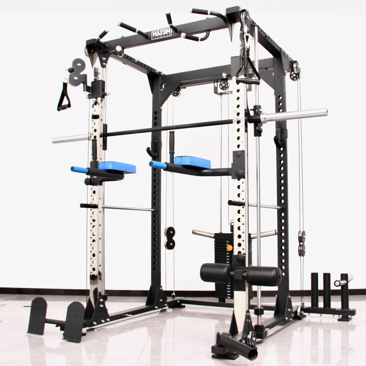 MAXUM S-92 Smith Machine Functional Trainer Power Rack Home Gym – 9