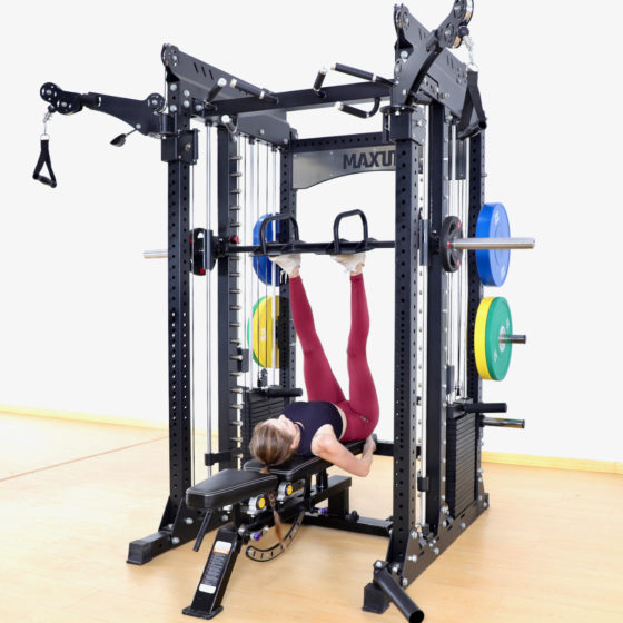 thumbnail image 2 of All In One Workout Machine Luku Smith Machine, 2200 LBS Squat Rack For With Dual Pulley System Multifunctional Power Rack Power Cage Strength Training Attachments Home Gym 2 of 10