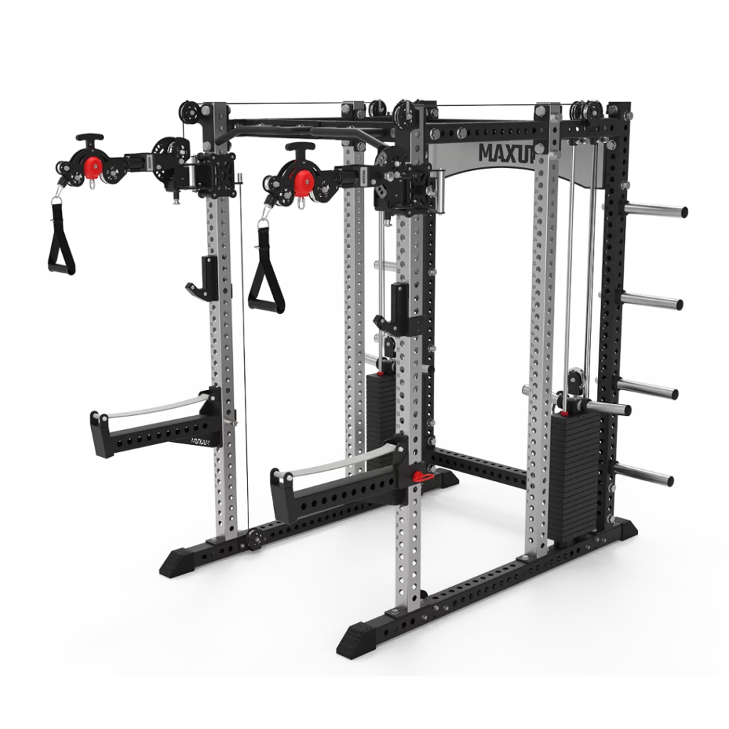 MAXUM Mutant Arms™: The Articulating Cable Arm Upgrade for Your Home Gym MAXUM X2 Functional Trainer Squat Rack Home Gym