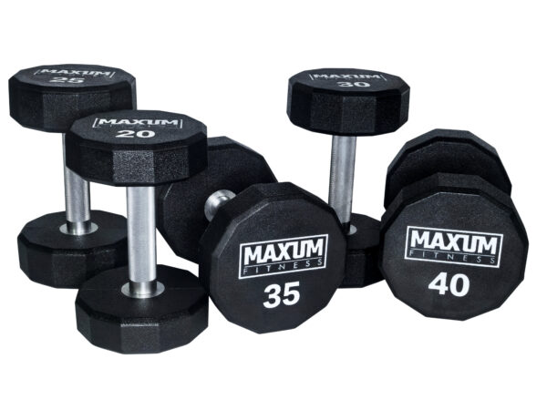 MAXUM 12-Sided Urethane Dumbbells