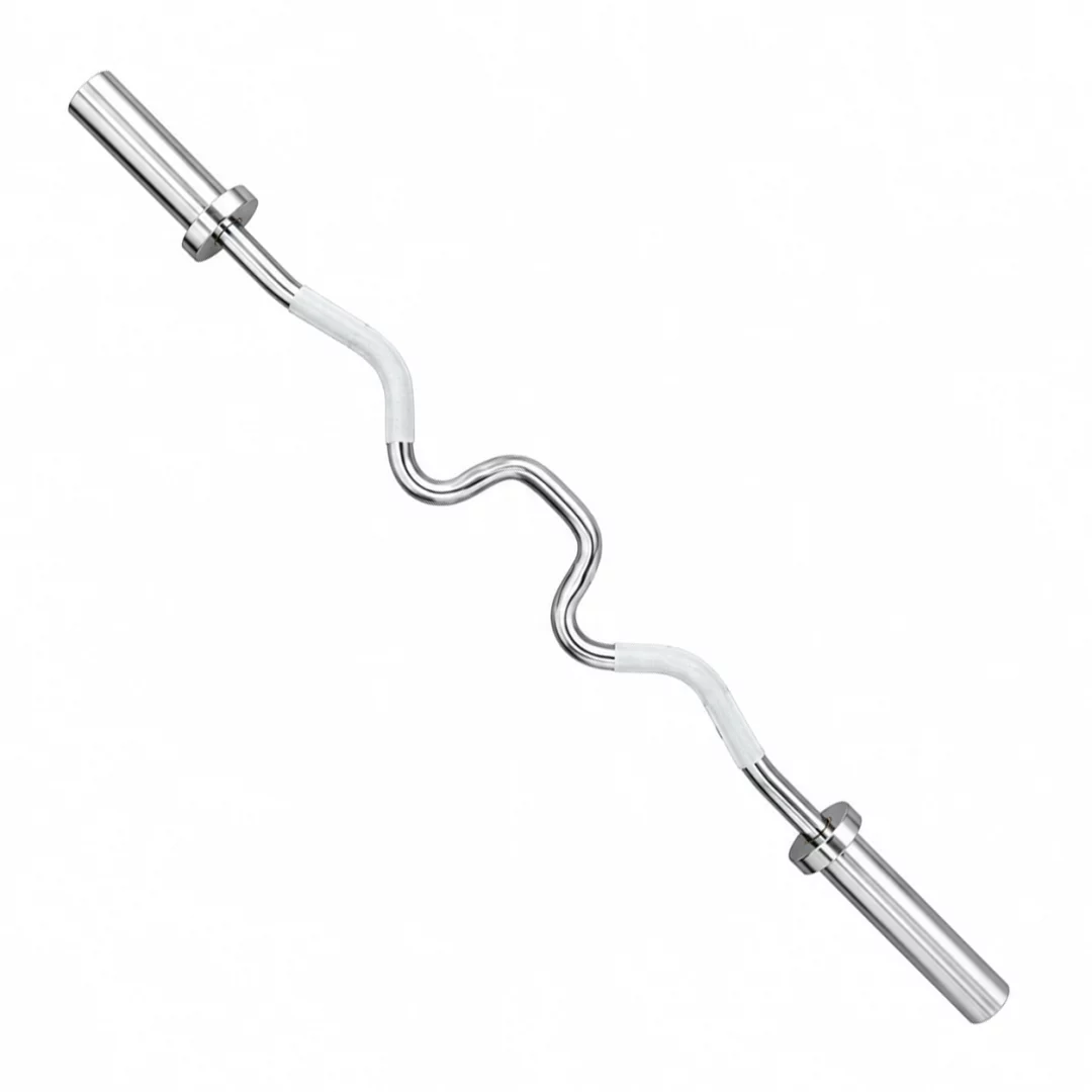 MAXUM 4 ft Olympic Hard Chrome Super EZ Curl Bar – 300 lb Capacity